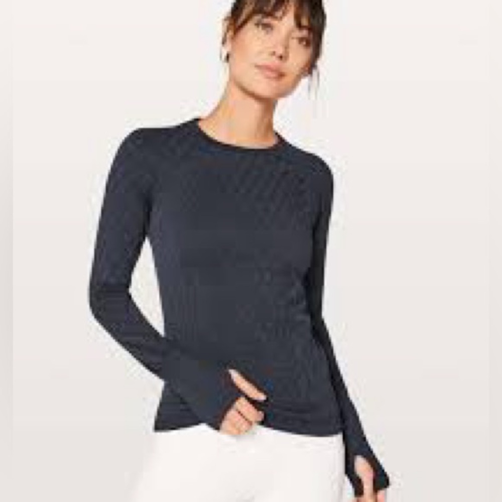 Lululemon rest less pullover blue / black